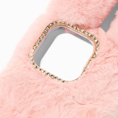 Furry Pink Bunny Protective Phone Case