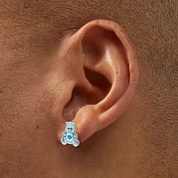 Care Bears™ Sterling Silver Enamel Grumpy Bear Stud Earrings