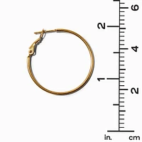 Gold-tone Stainless Steel 30MM Hoop Earrings