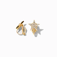 Gold Star Clip On Earrings