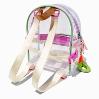 Translucent Colorblock Small Backpack with Belt Bag