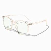 Solar Blue Light Translucent Pink Round Clear Lens Frames