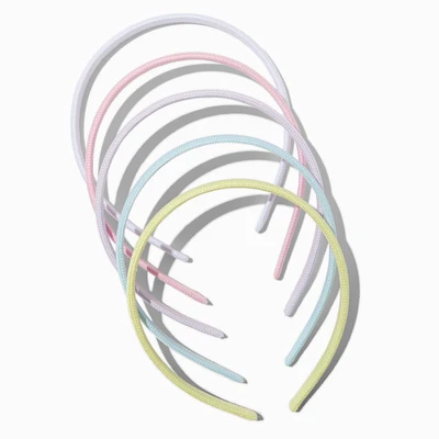 Claire's Club Pastel Rope Plastic Headbands - 5 Pack