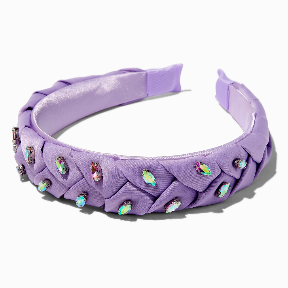 Iridescent Gemstone Braided Headband