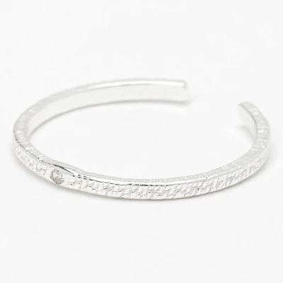 C LUXE by Claire's Sterling Silver Textured Thin Band Toe Ring