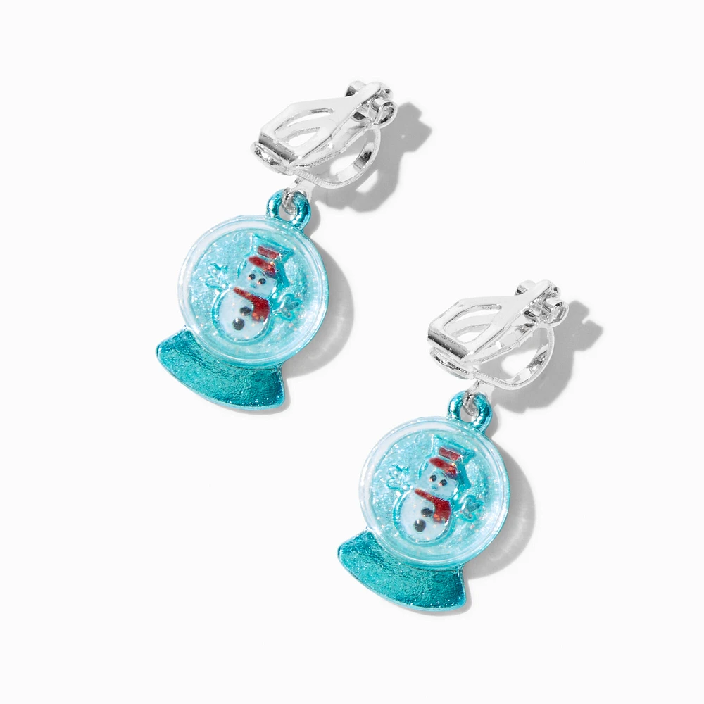 Snow Globe Clip-On Earrings