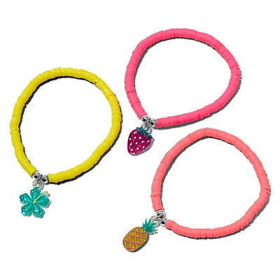 Claire's Club Summer Fruit Fimo Clay Beaded Stretch Bracelet