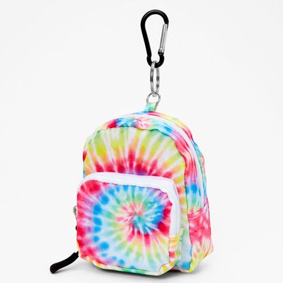 Bright Swirl Tie Dye Mini Backpack Keychain