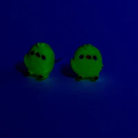 Glow in the Dark Yellow Chicks Stud Earrings