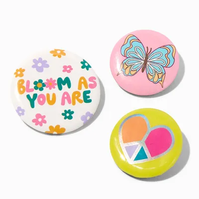 Bloom As You Are Pinback Button Set - 3 Pack