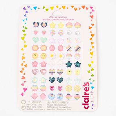 Claire's Club Springtime Stick On Earrings - 60 Pack
