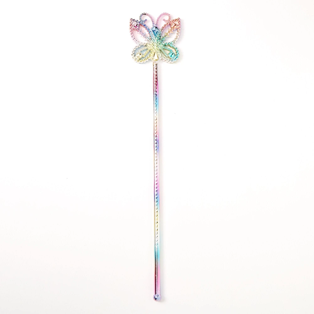 Claire's Club Rainbow Butterfly Wand