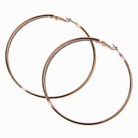 Rose Gold-tone Thin 75MM Hoop Earrings