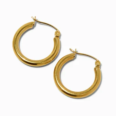 Gold-tone Stainless Steel 3MM Huggie Hoop Earrings