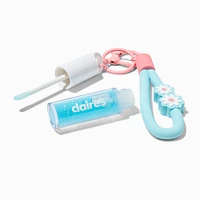 Blue Daisy Lip Gloss Keychain