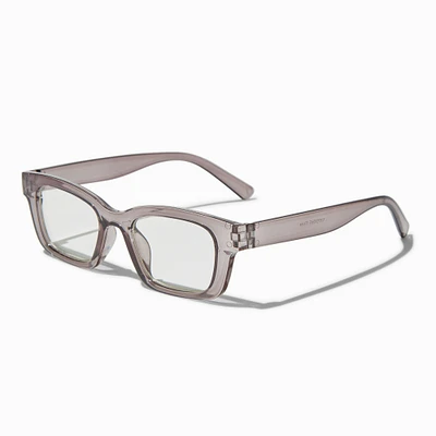 Gray Rectangular Clear Lens Frames