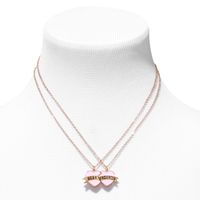 Best Friends Pink Heart Banner Pendant Necklaces (2 Pack)
