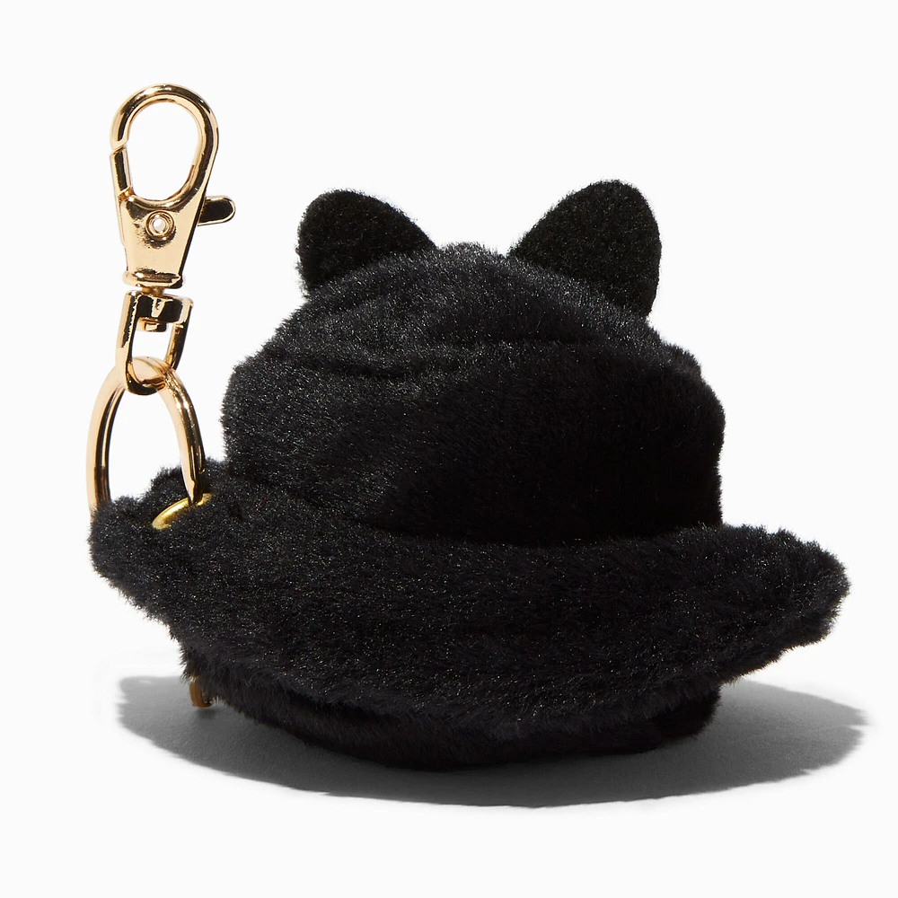 Black Cat Bucket Hat Keychain