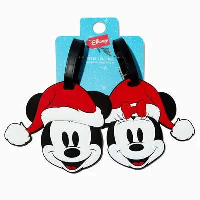 Disney Mickey & Minnie Mouse Christmas Luggage Tags - 2 Pack