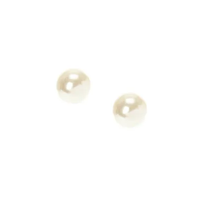 6MM Ivory Pearl Stud Earrings