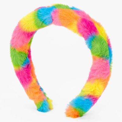 Rainbow Furry Headband
