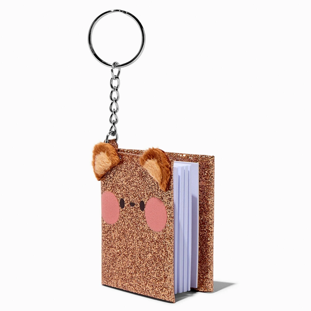 Brown Bear Mini Diary Keychain