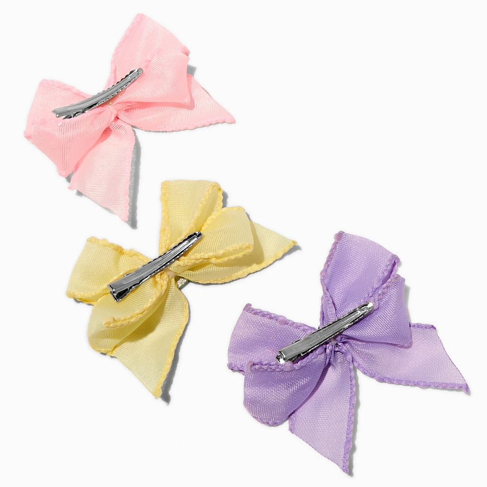 Claire's Club Loopy Bow Hair Clips - 3 Pack