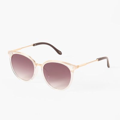 Amber Round Metal Top Sunglasses