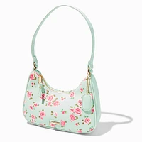Pink Floral Mint Green Shoulder Bag