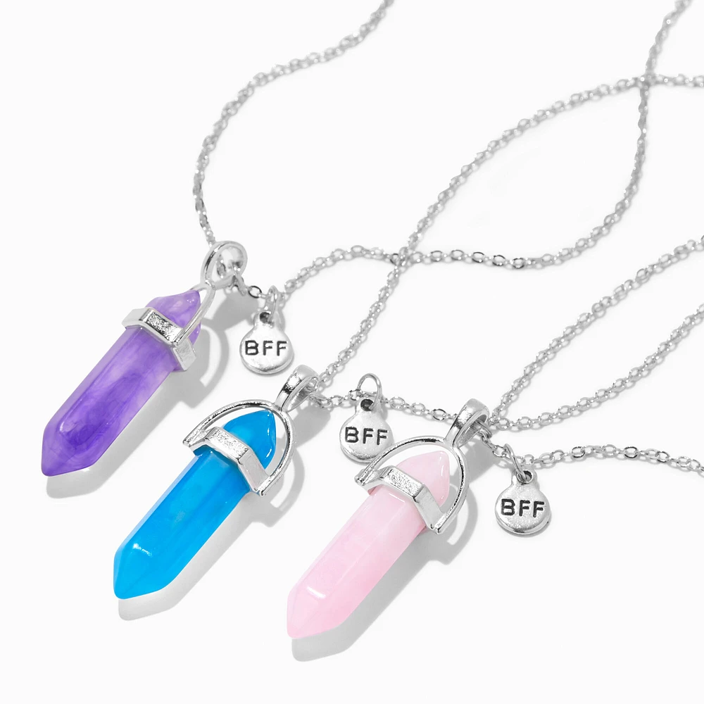 Best Friends Mystical Gem Pendant Necklaces - 3 Pack