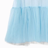 Sheer Baby Blue Tulle Tank Dress