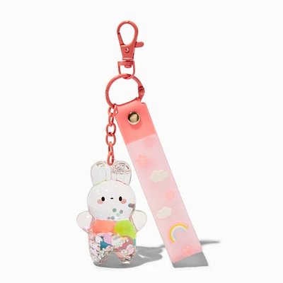 Bunny Water-Filled Wristlet Keychain