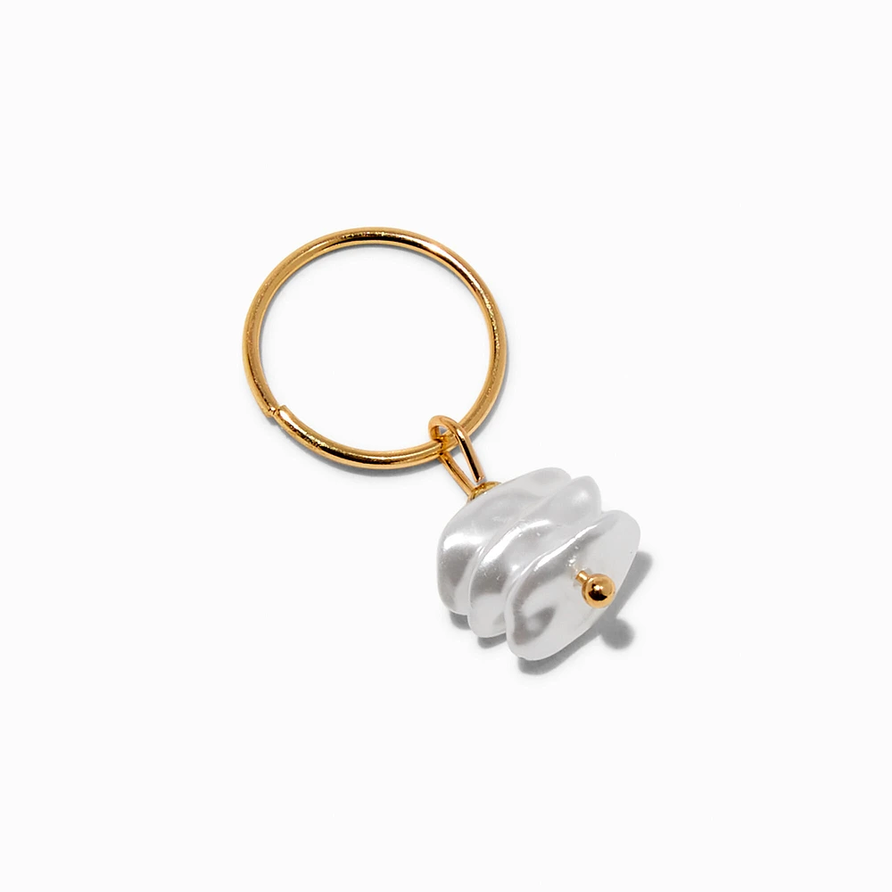 Gold Seashell Icon Hair Rings - 6 Pack