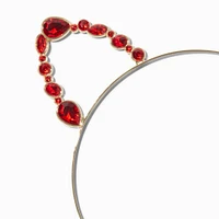 Red Rhinestone Cat Ear Headband