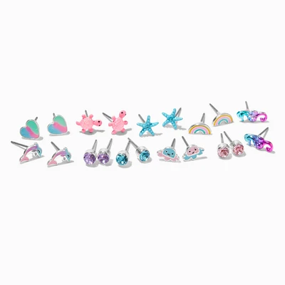 Sea Life Beach Stud Earrings - 10 Pack