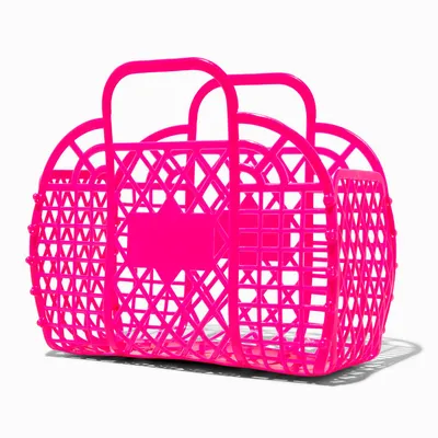 Claire's Club Pink Jelly Tote Bag