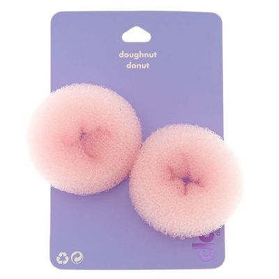 Mini Hair Doughnut Tools - Pink, 2 Pack