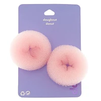 Mini Hair Doughnut Tools - Pink, 2 Pack
