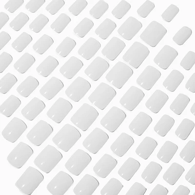 White Cloud Square Vegan Faux Nail Set - 100 Pack