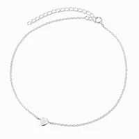 C LUXE by Claire's Sterling Silver Heart Anklet