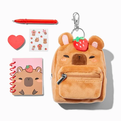 Capybara 4'' Backpack Stationery Set