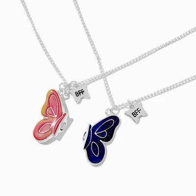 Best Friends Split Butterfly Pendant Necklaces - 2 Pack