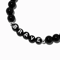 Brave'' Beaded Stretch Bracelet