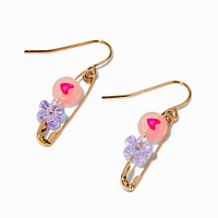 Glow in the Dark Safety Pink Drop Earrings