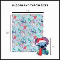 Disney Stitch Holiday Pajama Party Hugger Pillow & Silk Touch Blanket Set