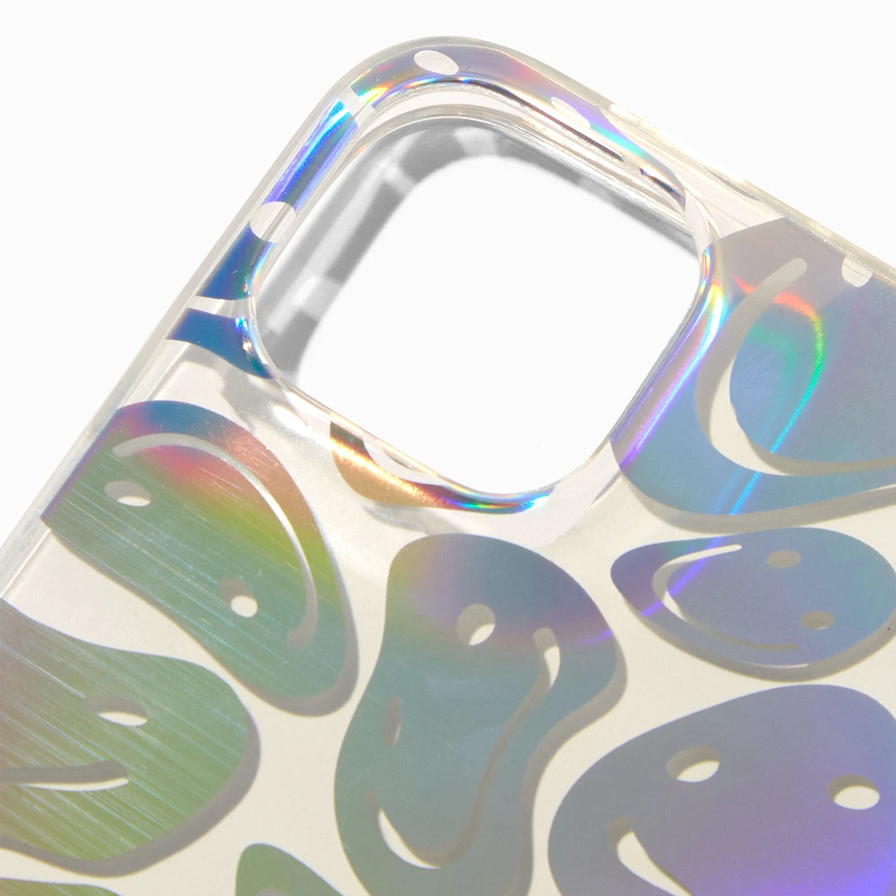 Holographic Happy Face Protective Phone Case - Fits iPhone® 13/14/15