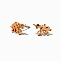 Gold-tone Mini Pegasus Stud Earrings