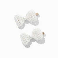 Pearl Hair Bow Clips - 2 Pack