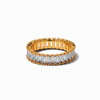 C LUXE by Claire's 18k Yellow Gold Plated Cubic Zirconia Eternity Ring