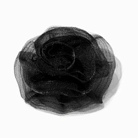 Black Rosette Flower Hair Clip